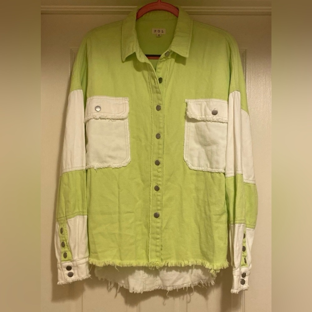 POL Neon Dreams Twill Oversized Shacket Jacket